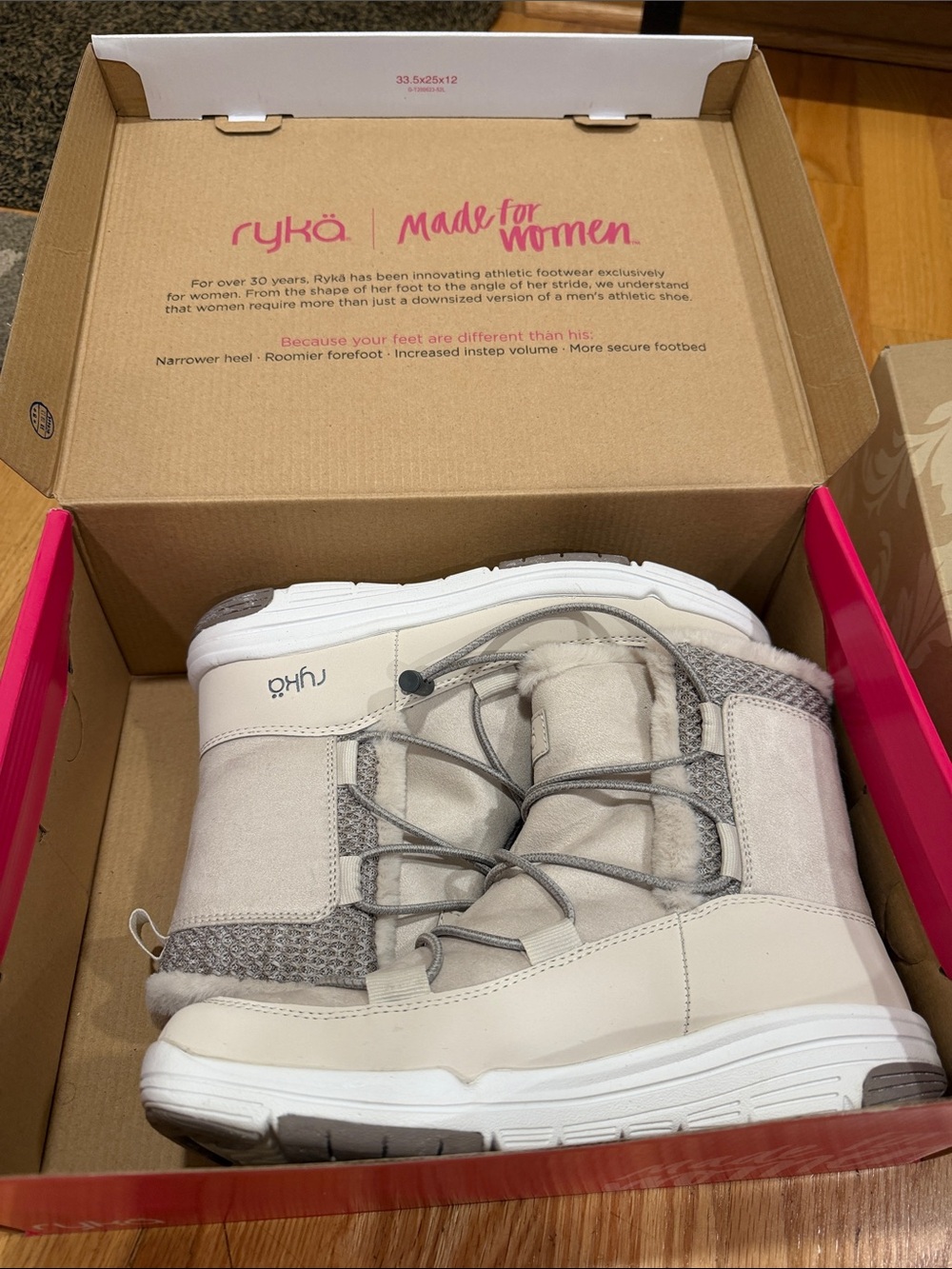 Ryka Women's Cream & Taupe Winter Boot-Sneaker
